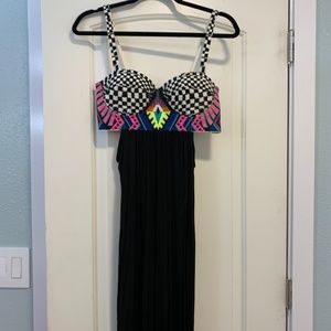 Mara Hoffman Black Cover-up Bustier Dress L HTF